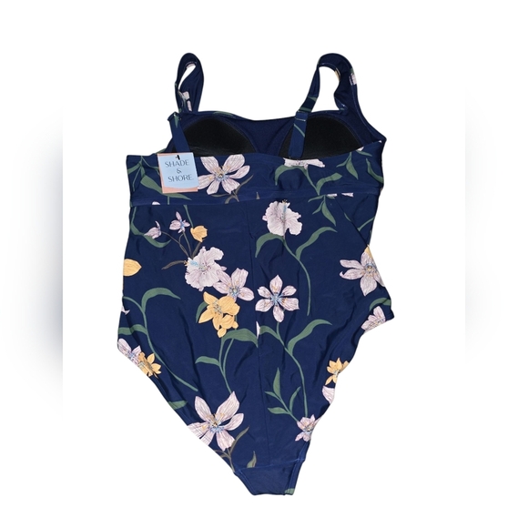 Womens Shade And Shore Floral Swimwear in Navy Blue, Size 22, NWT!!! - Picture 2 of 3